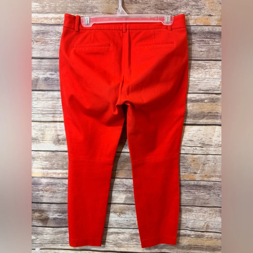 J. Crew‎ Minnie Pant Orange Red 4 Cropped Stretch Career Work Preppy